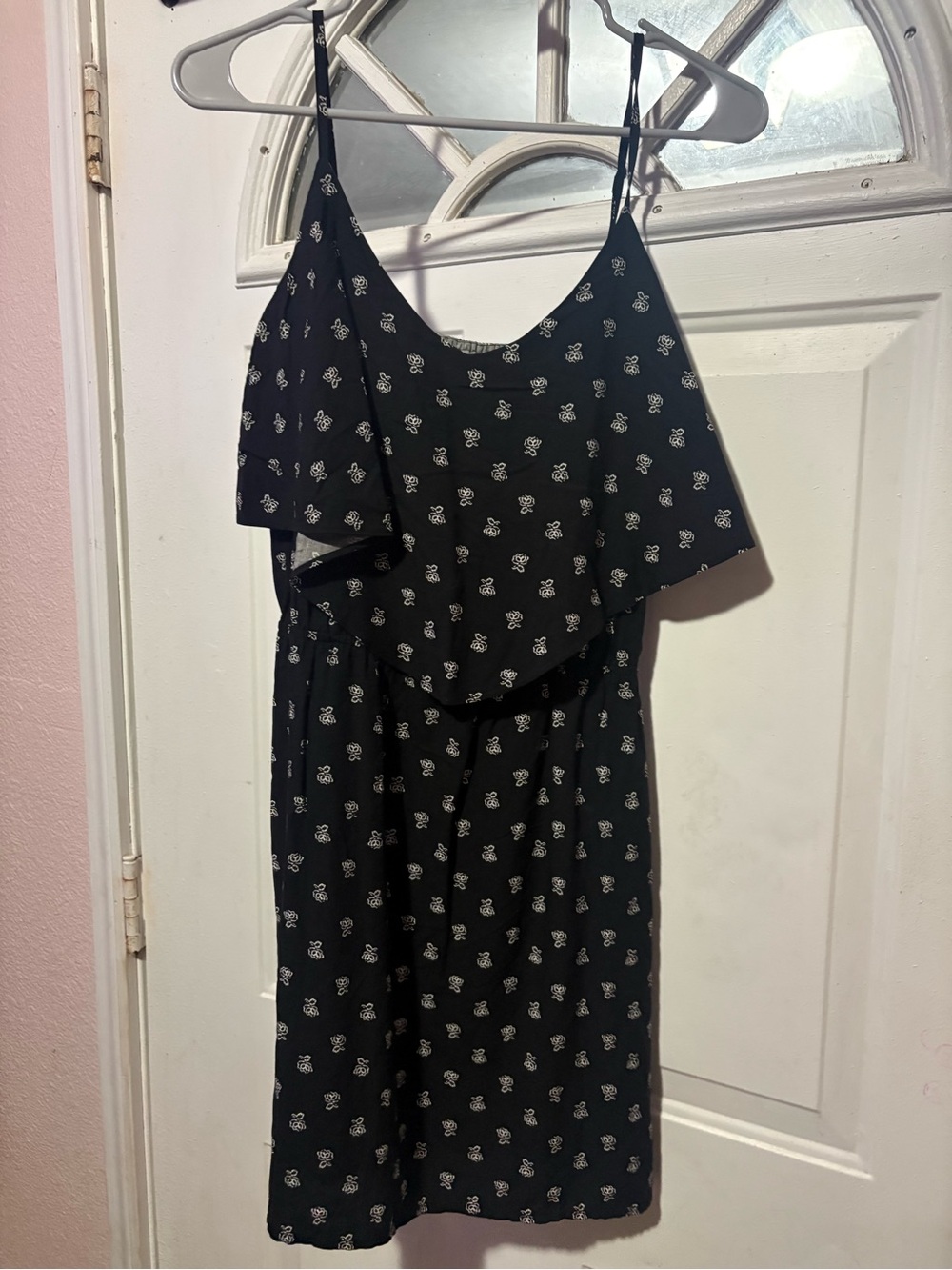 Women’s Black Floral Ruffle Sundress